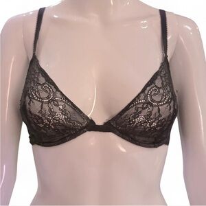 Gap Body - Sheer Lace Black Bra, size 32D.